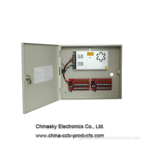 CCTV 25a Power Supply Box 12VDC 25A 18 Channel CCTV Power Supply 12VDC25A18P Manufactory